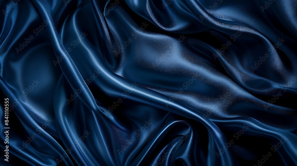 Obraz premium A close up of a black fabric. Navy blue color