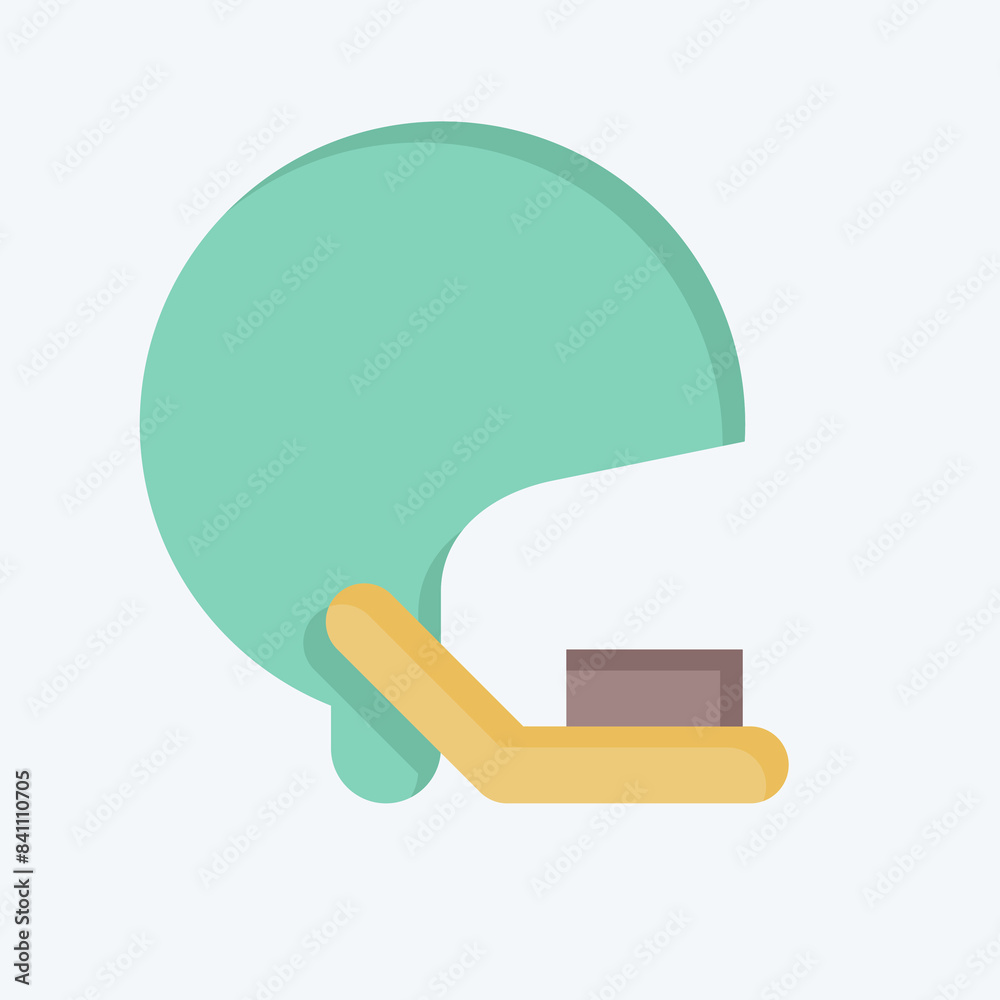 Icon Helmet. related to Rugby symbol. flat style. simple design illustration Icon Helmet. related to Rugby symbol. flat style. simple design illustration