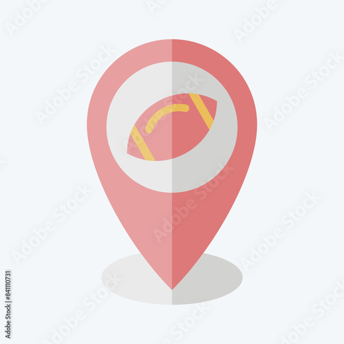 Icon Place Holder. related to Rugby symbol. flat style. simple design illustration