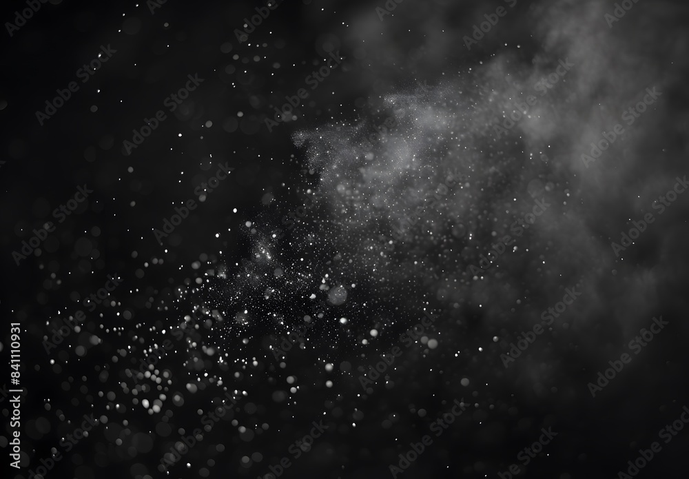 Naklejka premium Abstract Dust Particles On Black Background