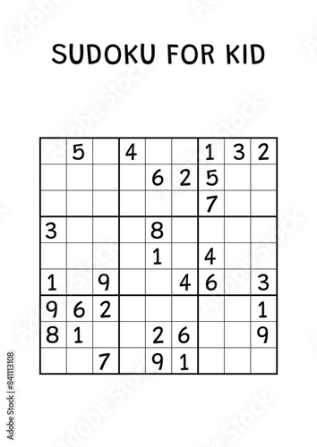Sudoku Puzzle Game - Educational Game - Printable Logic Puzzles