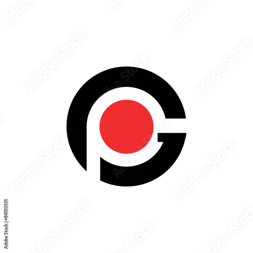 gp logo PGO  illustration design vector