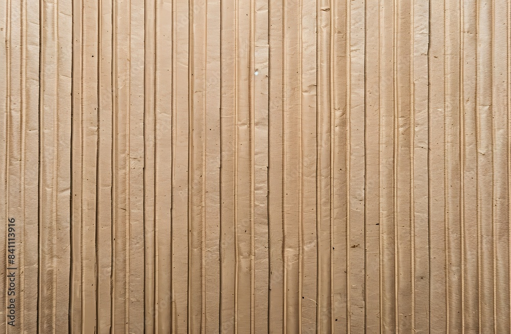 Naklejka premium Brown Cardboard Texture With Vertical Lines