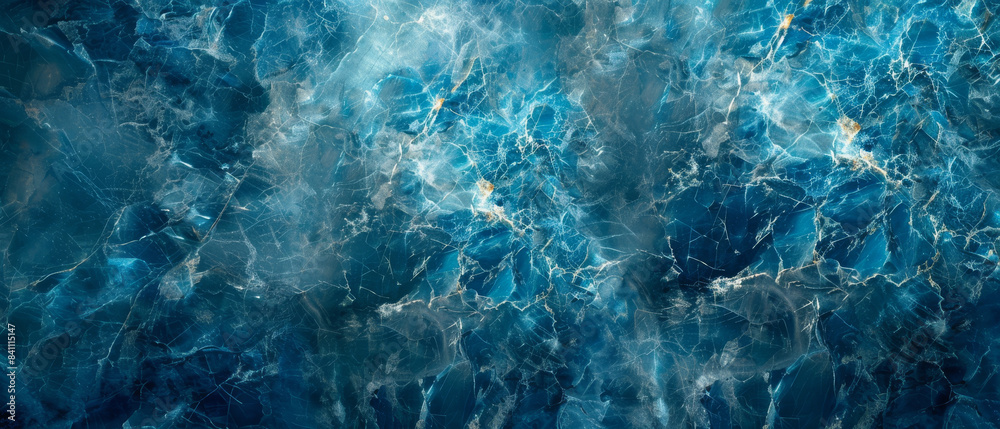 Blue Marble Texture With White And Gold Veins Blue Marble Texture With White And Gold Veins