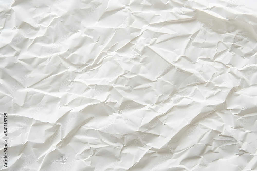 Fototapeta premium White Crumpled Paper Texture Background