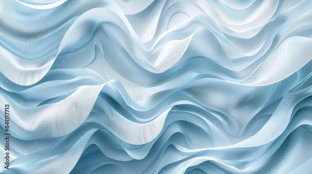 Abstract Soft Blue Waves Texture Generative AI Abstract Soft Blue Waves Texture Generative AI