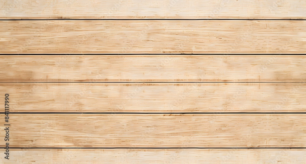 Fototapeta premium Light Brown Wood Grain Background with Horizontal Stripes