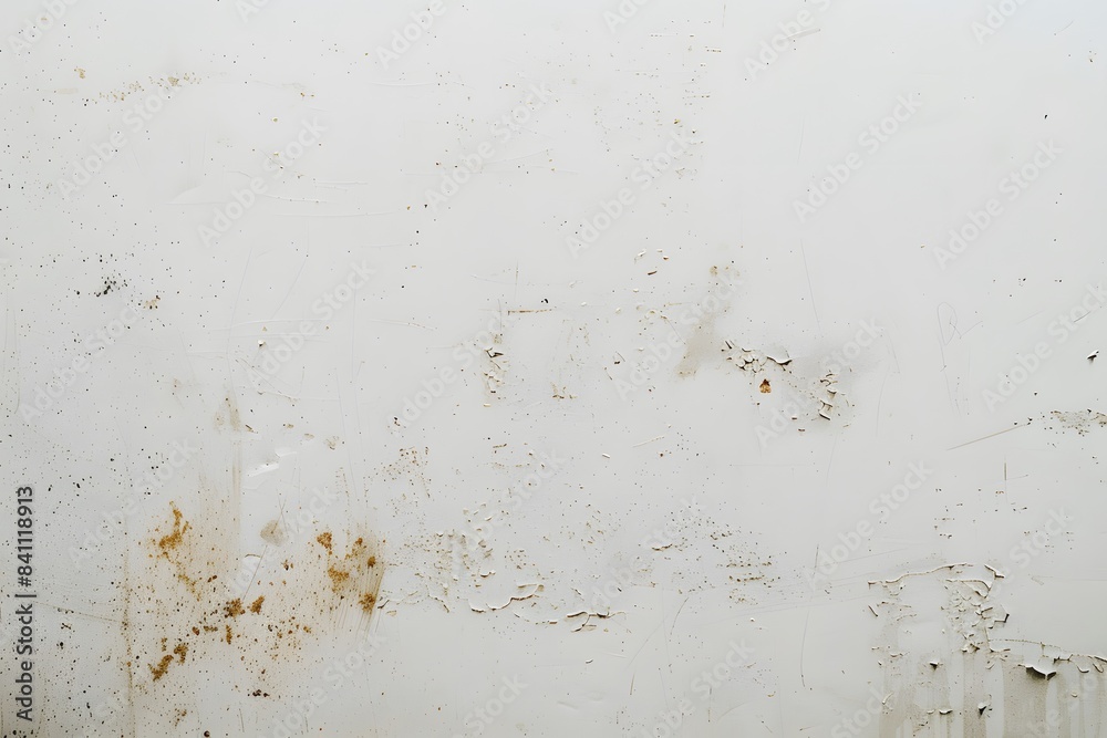 White Wall With Peeling Paint and Dust