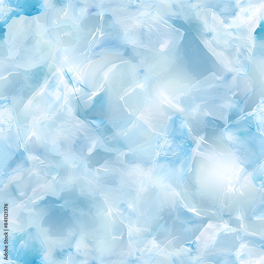Seamless Watercolor Light Blue Frozen Ice Texture Seamless Watercolor Light Blue Frozen Ice Texture