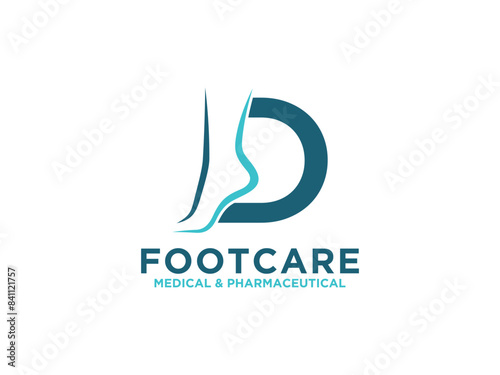 Abstract foot feet podiatric logo vector.