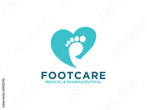 Abstract foot feet podiatric logo vector.
