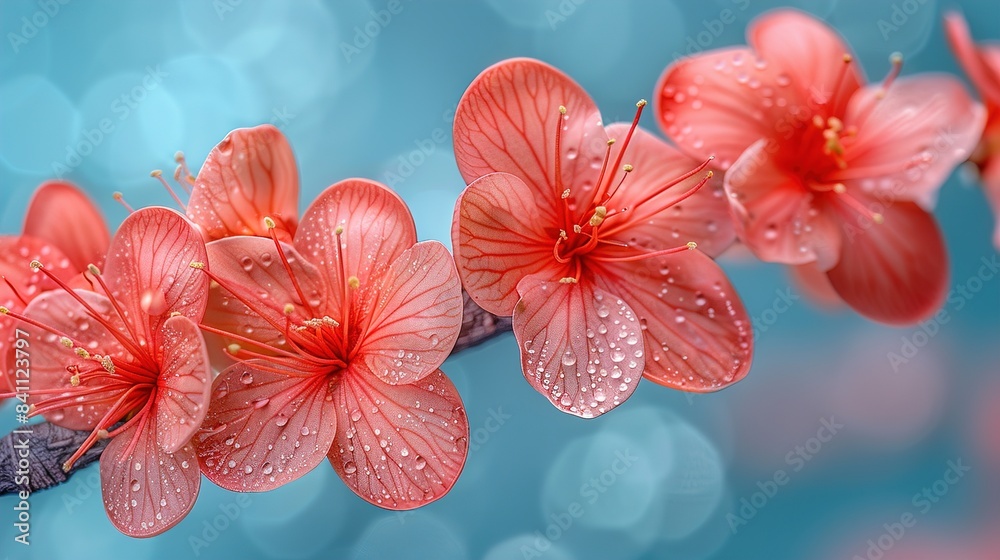 Obraz premium pink lily flowers