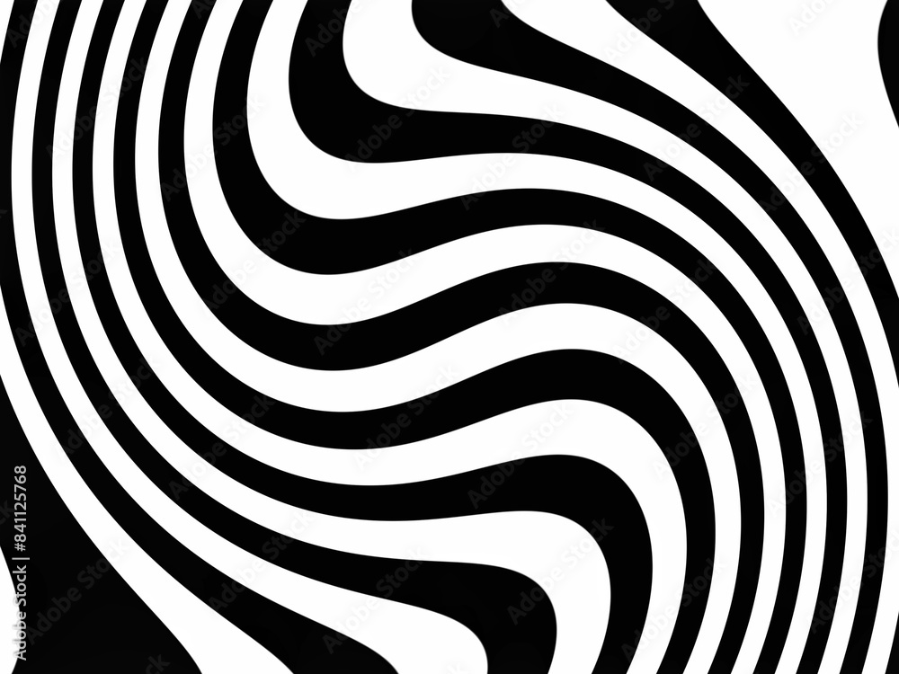 A monochrome striped background with undulating lines A monochrome striped background with undulating lines