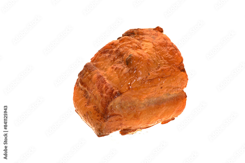 smoked lard isolated on white background
