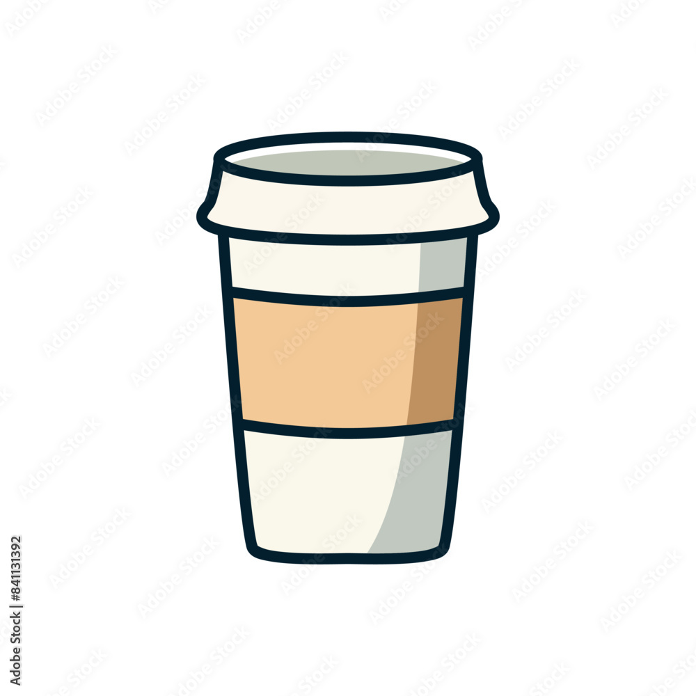 paper cup for coffee text sticker tshirt vector illustration template design paper cup for coffee text sticker tshirt vector illustration template design