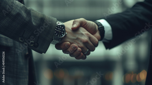 business professionals shaking hands in an office setting, businessman, office building, commercial building, commercial photo, company photo