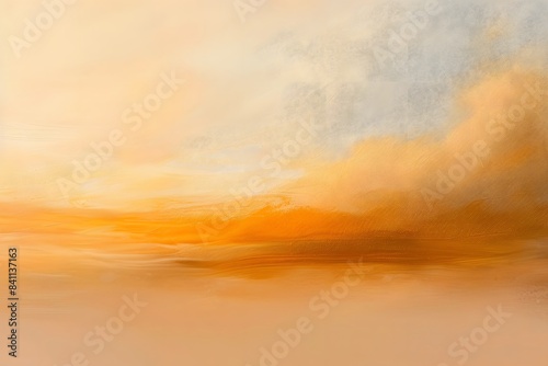 Abstract Sunset Landscape - Golden Hour Painting