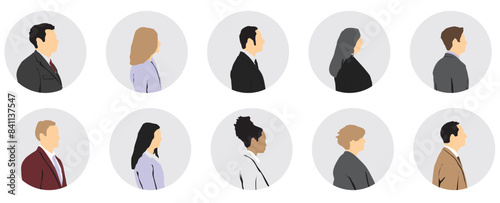business profile avatar set