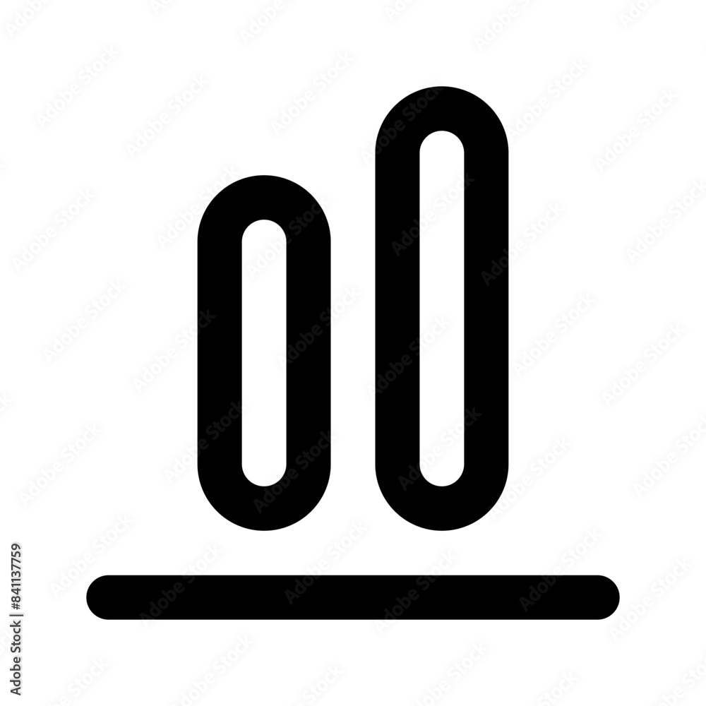align vertical bottom line editorial icon align vertical bottom line editorial icon