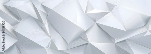 Abstract White Geometric Background With Shadows
