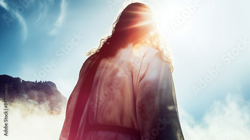 Jesus under the sunshine photo