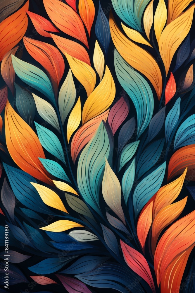 custom made wallpaper toronto digitalAbstract Leaf Pattern Background for Modern Designs