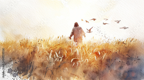The Lord of the harvest Watercolor