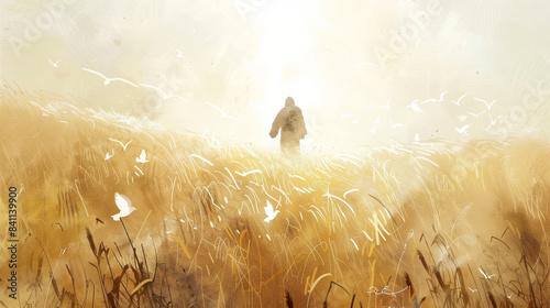 The Lord of the harvest Watercolor