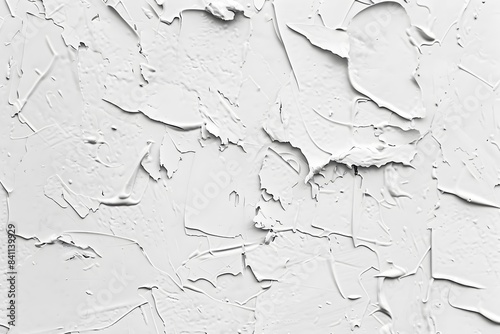 Abstract White Paint Texture On Wall Closeup