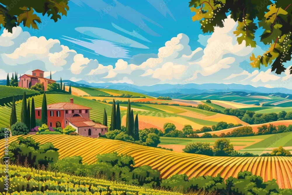 Naklejka premium Cozy Room with Red Walls