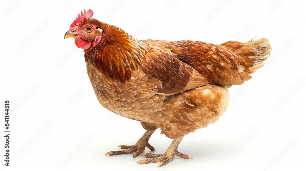 Fototapeta premium Cochin Chicken clearly photo on white background