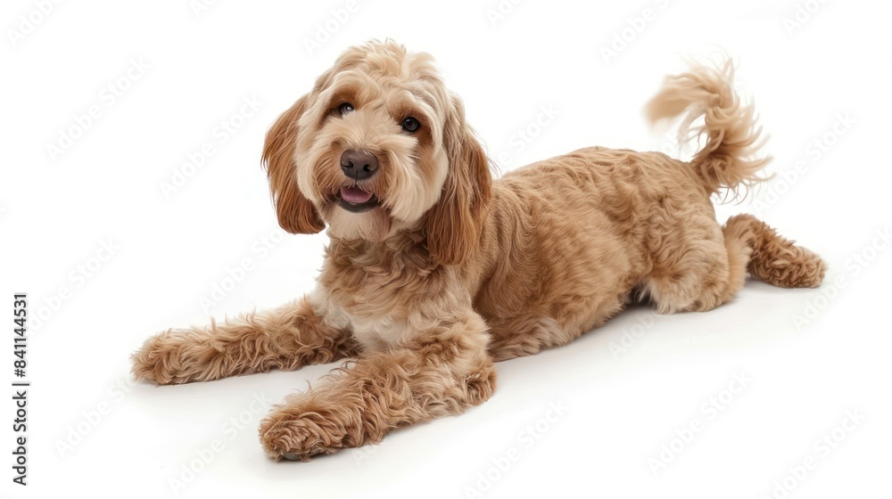 Fototapeta premium Cockapoo clearly photo on white background 