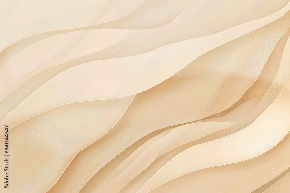 Beige Minimalist Abstract Background with Wavy Lines Beige Minimalist Abstract Background with Wavy Lines