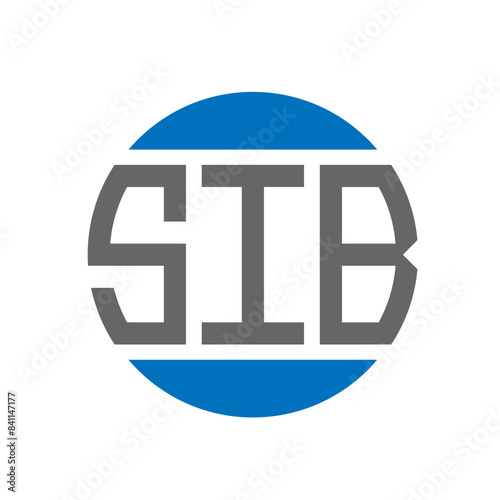 SIB letter logo design on white background. SIB creative initials circle logo concept. SIB letter design. photo