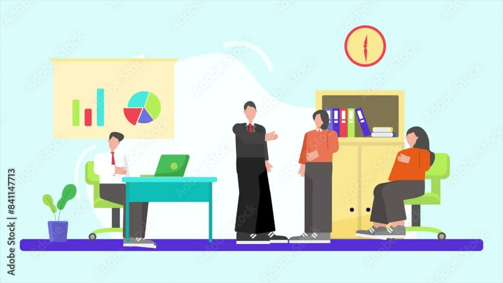 Animated video Gathering employees Concept. Full length animation illustration. High quality 4k footage. Animated video Gathering employees Concept. Full length animation illustration. High quality 4k footage.