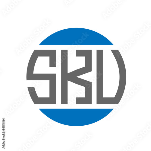 SKU letter logo design on white background. SKU creative initials circle logo concept. SKU letter design.