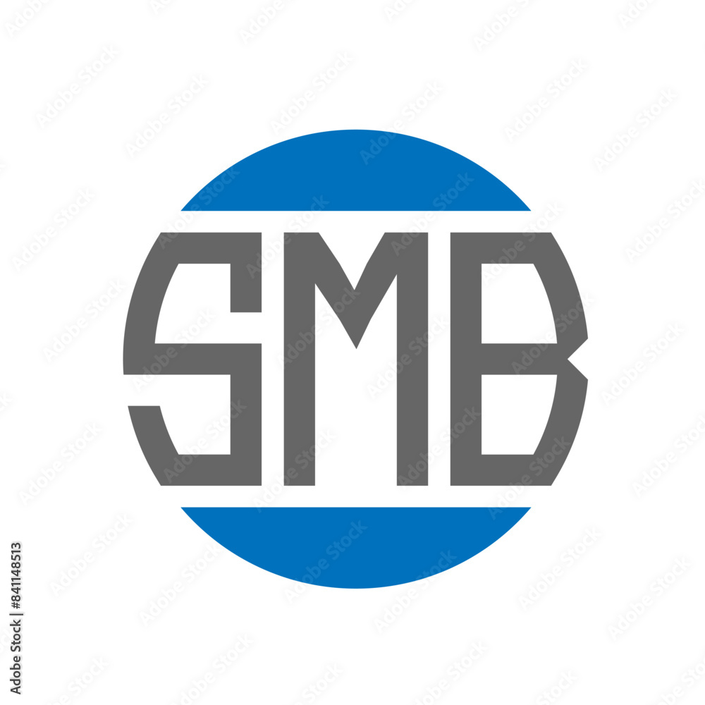 SMB letter logo design on white background. SMB creative initials circle logo concept. SMB letter design.