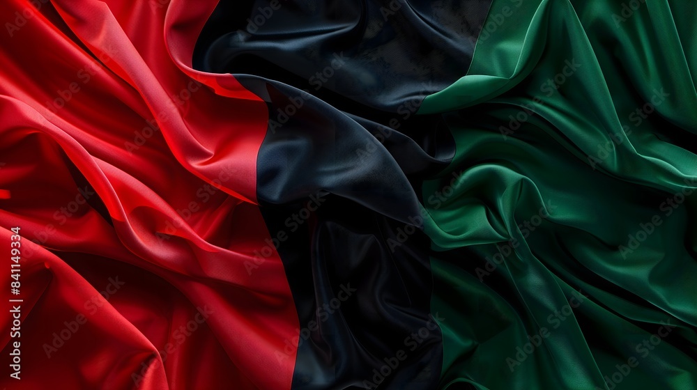 A flag with red and green stripes. The red stripe is on the left and the green stripe is on the right A flag with red and green stripes. The red stripe is on the left and the green stripe is on the right