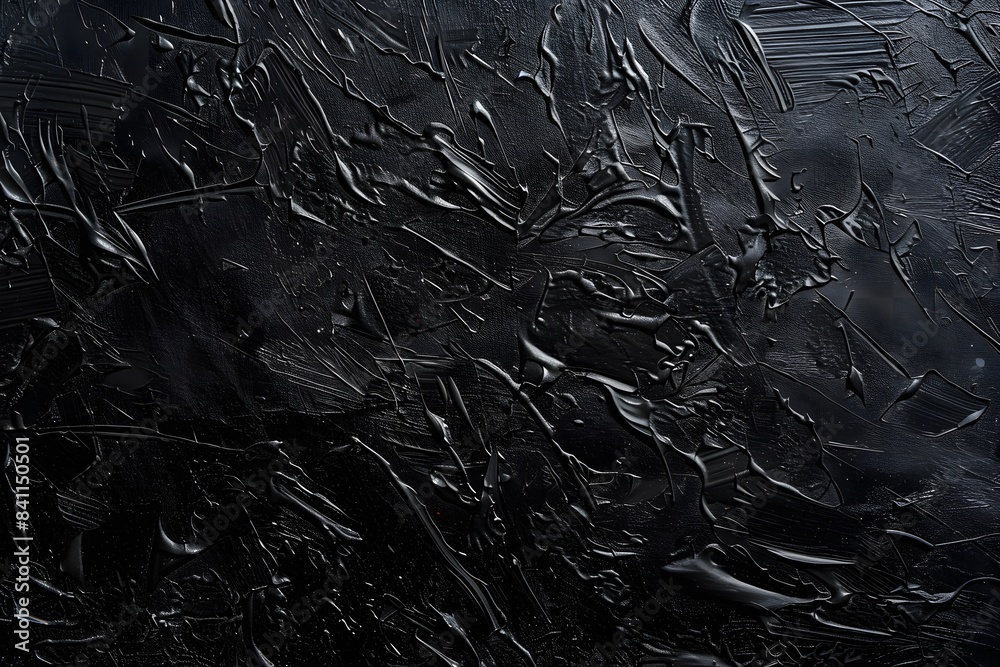 Fototapeta premium Abstract Black Texture Background With Brush Strokes