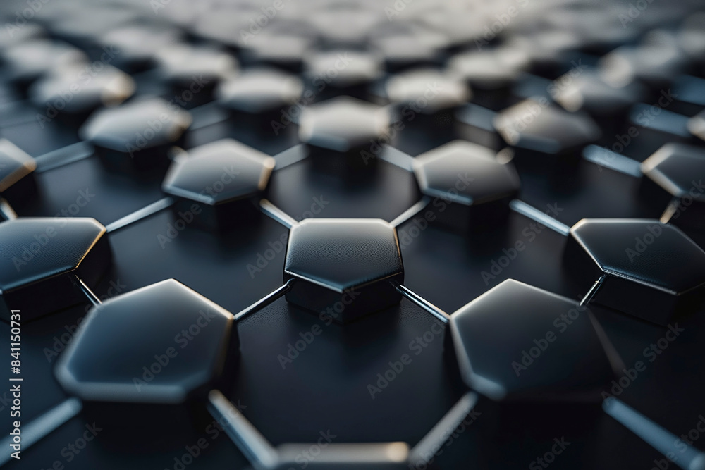 graphene molecular grid, graphene atomic structure concept, hexagonal geometric form, nanotechnology background 3d rendering