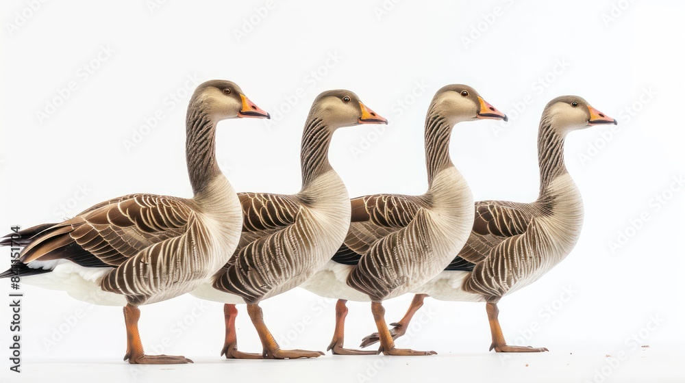 Chinese Geese clearly photo on white background , Chinese Geese clearly photo on white background ,