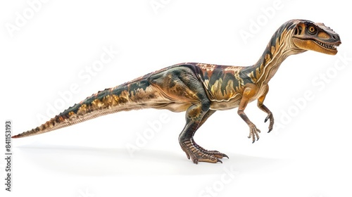 Chilesaurus clearly photo on white background , 