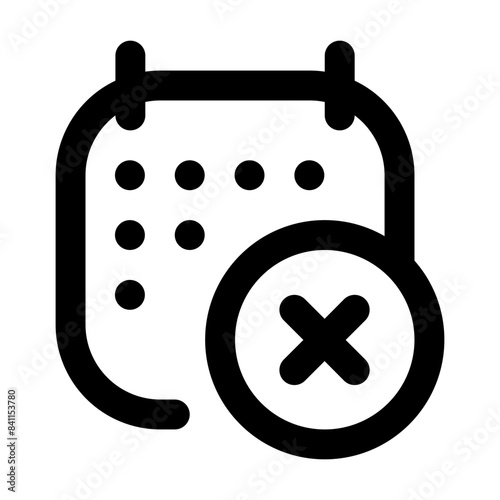 deleted appointment cancel booking line ui icon