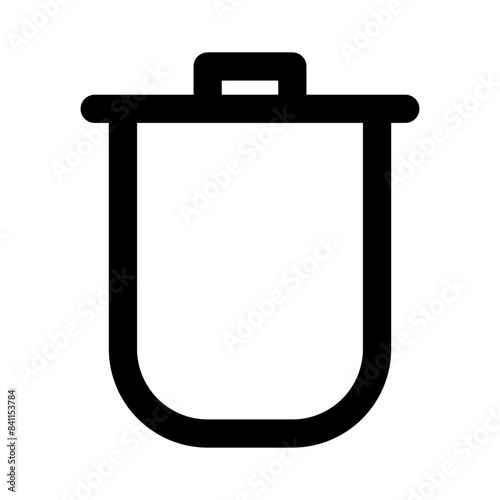 Trash bin delete remove line ui icon