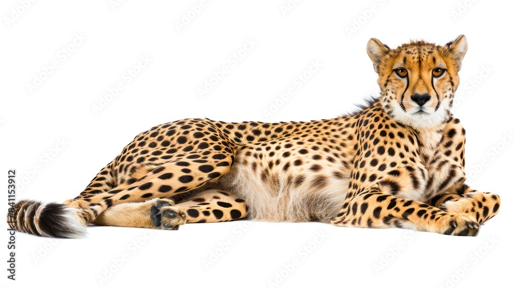 Obraz premium Cheetah clearly photo on white background ,