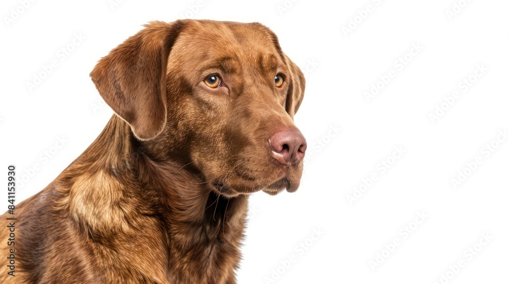 Chesapeake Bay Retriever clearly photo on white background , Chesapeake Bay Retriever clearly photo on white background ,