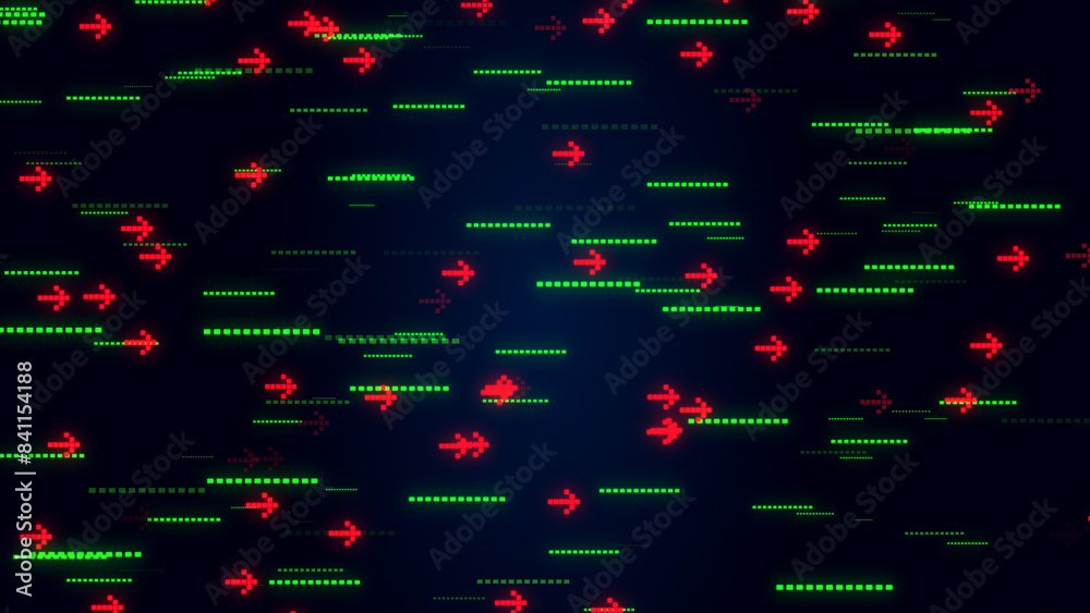 8 Bits Arrows and Lines Loop Background Stock Template | Adobe Stock