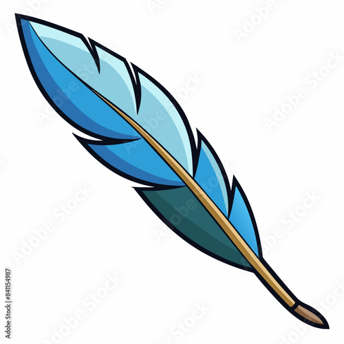 Feather cartoon vector clipart Illustration