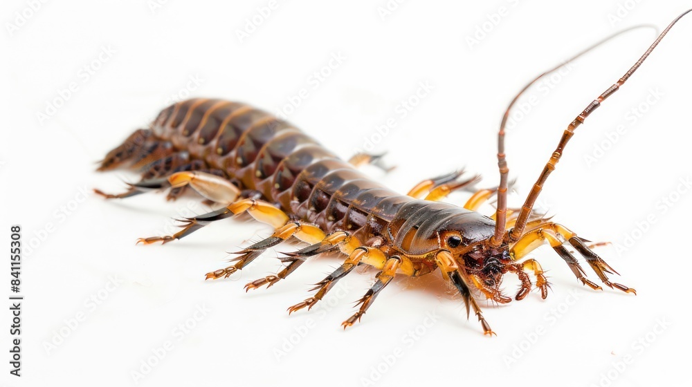 Centipede clearly photo on white background , Centipede clearly photo on white background ,