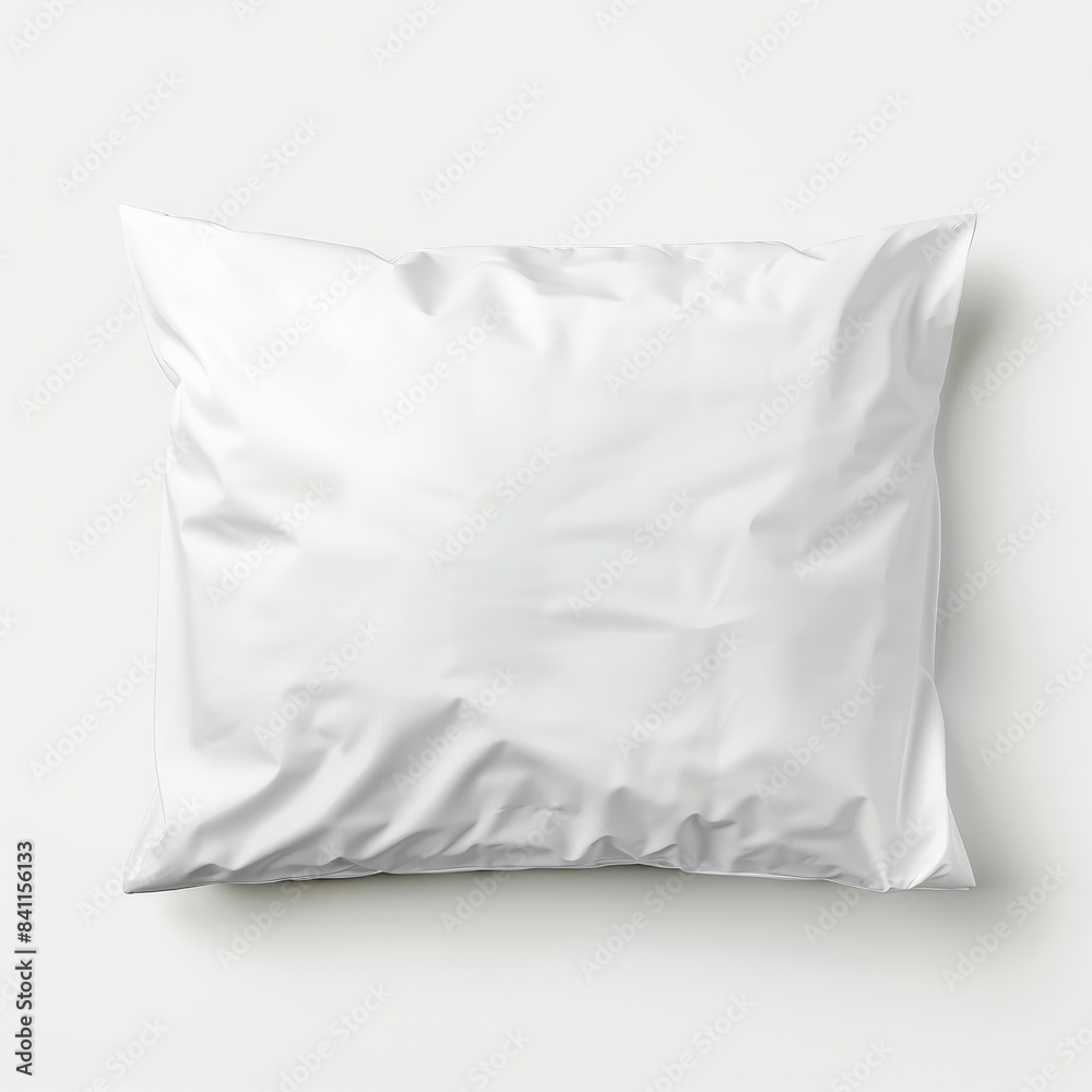 A white pillow protector on a white background A white pillow protector on a white background